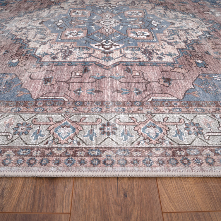 Latitude Vive Smalling 100 Polyester Brown/Blue Rug Wayfair.co.uk